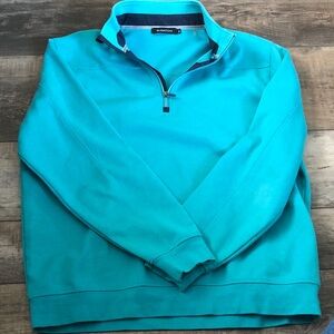 Bugatchi Men's Aqua Zip Up Sweater